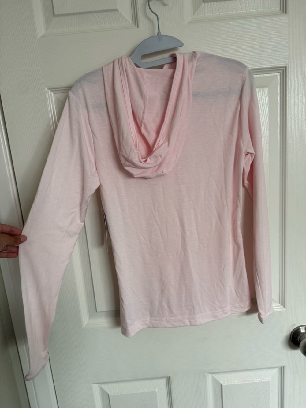 Huk Light Pink Long Sleeve Hooded Women's Shirt - Picture 6 of 6